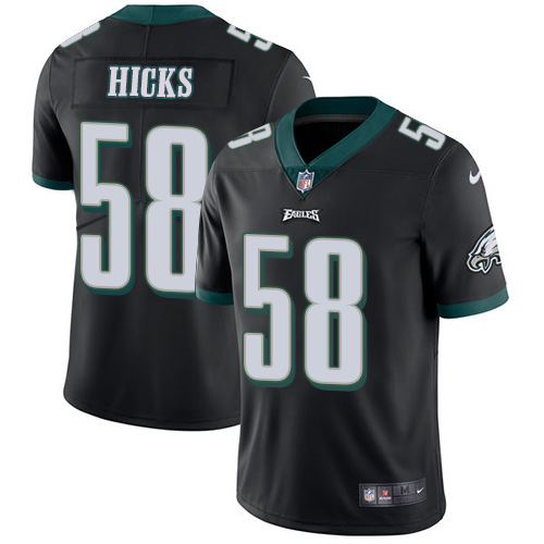 Nike Eagles #58 Jordan Hicks Black Alternate Men's Stitched NFL Vapor Untouchable Limited Jersey
